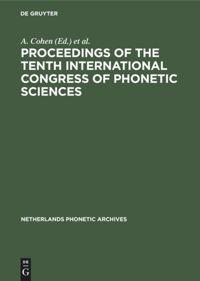 Imagen del vendedor de Proceedings of the Tenth International Congress of Phonetic Sciences a la venta por moluna