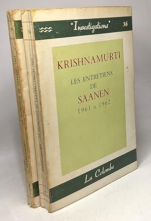 Imagen del vendedor de Les entretiens de Saanen 1961 et 1962 "investigations" 36 + Les entretiens de Saanen 1963 "investigations" 39 a la venta por crealivres