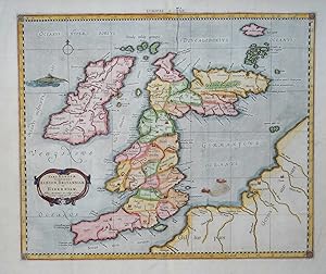 Antique Map BRITISH ISLES, ALBION BRITANNIUM et HIBERNIAM Mercator original 1730