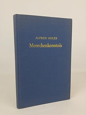 Seller image for Menschenkenntnis Alfred Adler for sale by ANTIQUARIAT Franke BRUDDENBOOKS