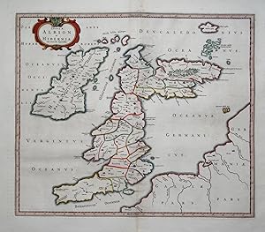 Antique Map BRITISH ISLES, Insulae Albion et Hibernia, BLAEU Original c1645