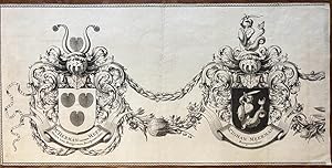 [Heraldry, coat of arms] Printed oblong coat of arms Herman van der Meer and Iohan Meerman burgem...