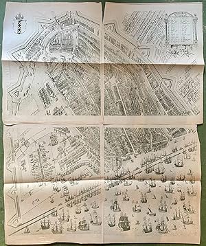 Cartography 1925 | Large map of Amsterdam during end of 16th century by Pieter Bast, with explana...