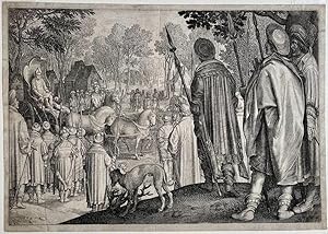 Antique print, engraving I Triumphal entry of Joseph (Jozef's triomftocht), published 1629, 1 p.