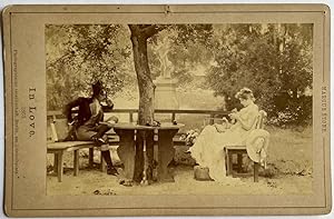 Photography original albumen print | Famous photo after the painting by Marcus Stone (1840-1921):...