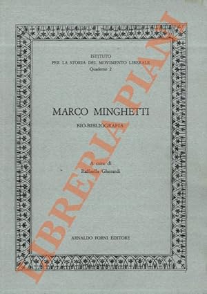 Immagine del venditore per Marco Minghetti: bio-bibliografia. venduto da Libreria Piani