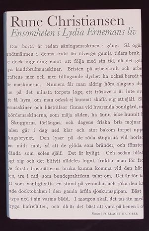 Bild des Verkufers fr Ensomheten i Lydia Ernemans liv. Roman. zum Verkauf von Antiquariat Bookfarm