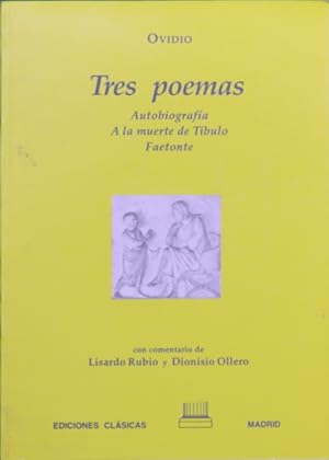 Imagen del vendedor de Tres poemas a la venta por Librería Alonso Quijano