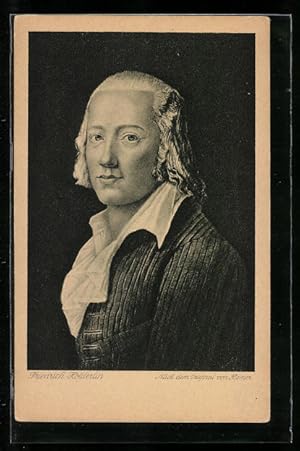 Ansichtskarte Friedrich Hölderlin, Portrait des Dichters