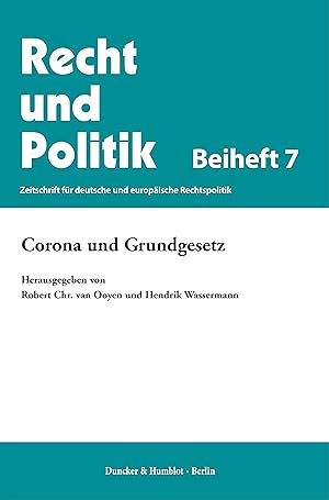 Bild des Verkufers fr Corona und Grundgesetz. zum Verkauf von moluna