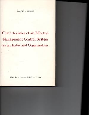 Seller image for Characteristics of an Effective Management Control System in an Industrial Organization for sale by Orca Knowledge Systems, Inc.