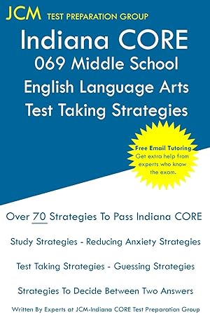 Imagen del vendedor de Indiana CORE 069 Middle School English Language Arts - Test Taking Strategies a la venta por Redux Books