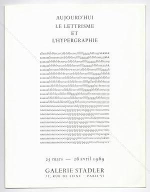 Seller image for LETTRISME et HYPERGRAPHIE. for sale by Librairie-Galerie Dorbes Tobeart