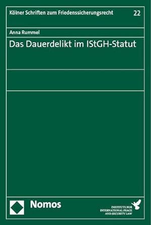 Bild des Verkufers fr Das Dauerdelikt im IStGH-Statut zum Verkauf von AHA-BUCH GmbH
