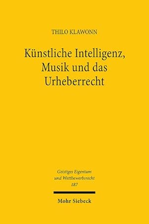 Bild des Verkufers fr Knstliche Intelligenz, Musik und das Urheberrecht zum Verkauf von AHA-BUCH GmbH