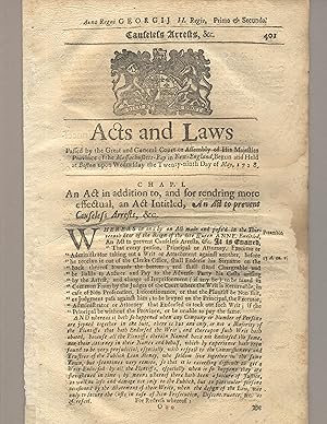 Seller image for An act to exempt persons commonly called Anabaptists, and those called Quakers within this province, from being taxed for and towards the support of ministers for sale by Zamboni & Huntington