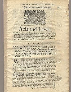 An act for granting unto His Majesty an excise upon wines, liquors, and other strong drink, sold ...