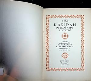 Image du vendeur pour The Kasidah of Haji Abdu El-Yezdi (Unusual Association,signed by Francis X. Bushman) mis en vente par Stanley Louis Remarkable Books