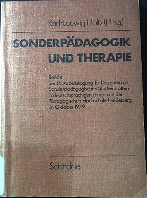 Bild des Verkufers fr Sonderpdagogik und Therapie : Bericht d. 16. Arbeitstagung fr Dozenten an Sonderpdag. Studiensttten in Deutschsprachigen Lndern in d. Pdag. Hochsch. Heidelberg im Oktober 1979. zum Verkauf von books4less (Versandantiquariat Petra Gros GmbH & Co. KG)