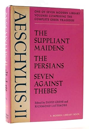 Image du vendeur pour AESCHYLUS II The Suppliant Maidens, the Persians, Seven Against Thebes Modern Library #311 mis en vente par Rare Book Cellar