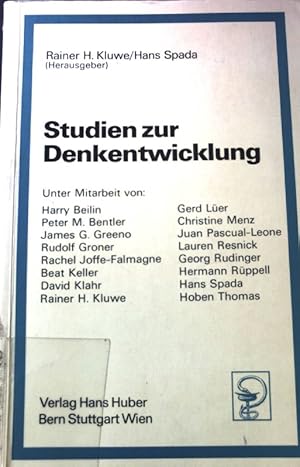 Bild des Verkufers fr Studien zur Denkentwicklung. zum Verkauf von books4less (Versandantiquariat Petra Gros GmbH & Co. KG)