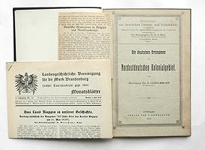 Image du vendeur pour Die deutschen Ortsnamen im Nordostdeutschen Kolonialgebiet. mis en vente par Buch- und Kunst-Antiquariat Flotow GmbH