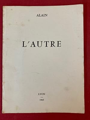 Seller image for L'Autre. for sale by Plurabelle Books Ltd