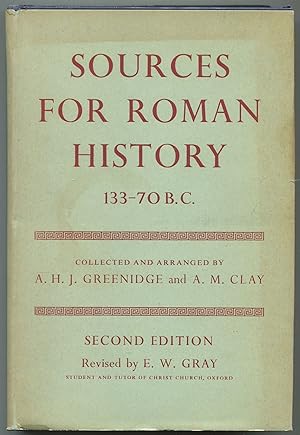 Imagen del vendedor de Sources for Roman History 133-70 B.C. a la venta por Between the Covers-Rare Books, Inc. ABAA