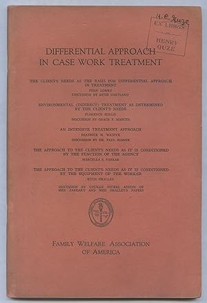 Imagen del vendedor de Differential Approach in Case Work Treatment a la venta por Between the Covers-Rare Books, Inc. ABAA