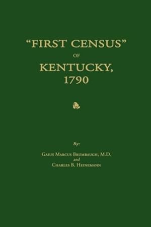 Seller image for First Census of Kentucky, 1790 for sale by moluna