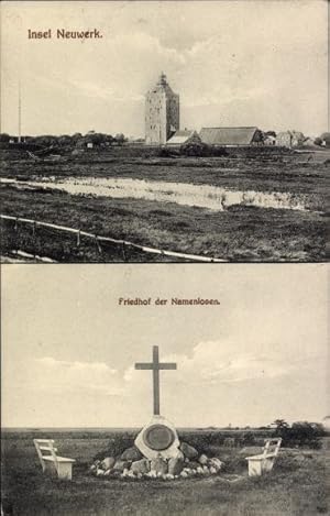 Bild des Verkufers fr Ansichtskarte / Postkarte Insel Neuwerk, Friedhof der Namenlosen zum Verkauf von akpool GmbH