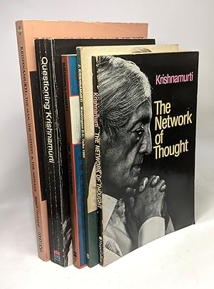 Image du vendeur pour Krishnamurti: The Man the Mystery & the Message + On relationship + Washington D.C. Talks 1985 + The network of thought + Questioning Krishnamurti --- 5 livres mis en vente par crealivres