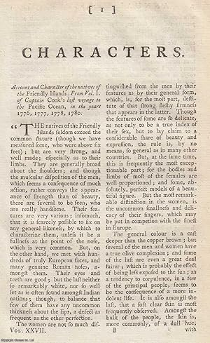 Account and Character of the Natives of the Friendly Islands, the Natives of Otaheite (Tahiti), t...