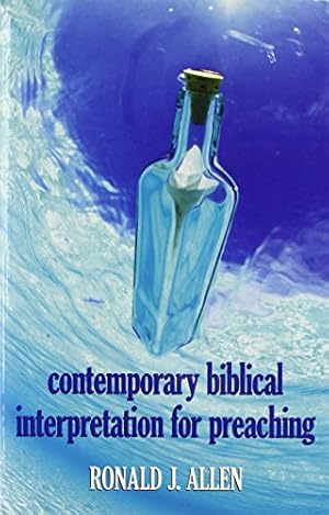 Bild des Verkufers fr Contemporary Biblical Interpretation for Preaching zum Verkauf von WeBuyBooks