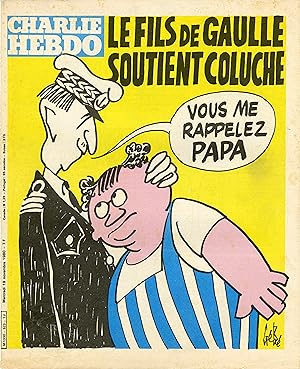 "CHARLIE HEBDO N°523 du 19/11/1980" Gébé : LE FILS DE GAULLE SOUTIENT COLUCHE / CABU : BIGEARD SO...
