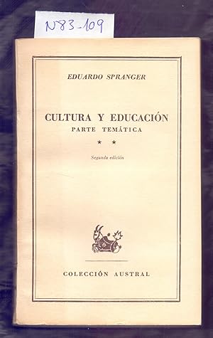Seller image for CULTURA Y EDUCACION, PARTE TEMATICA for sale by Libreria 7 Soles