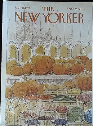 The New Yorker October 25, 1976 Arthur Getz COVER ONLY