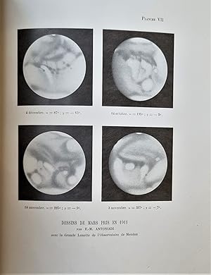 La Planète Mars. Etude basée sur les résultats obtenus avec la grande lunette de l'observatoire d...