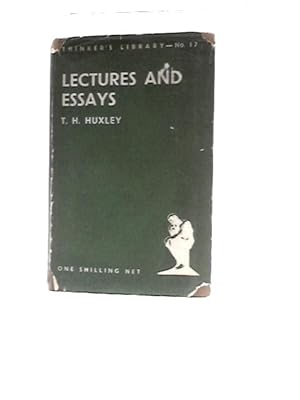 Imagen del vendedor de Lectures and Essays [The Thinker's Library No.17] With Illustrations a la venta por World of Rare Books