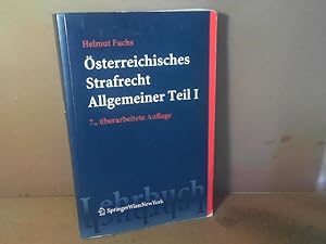 Bild des Verkufers fr sterreichisches Strafrecht. Allgemeiner Teil I: Grundlagen und Lehre von der Straftat. (= Springers Kurzlehrbucher der Rechtswissenschaft) zum Verkauf von Antiquariat Deinbacher