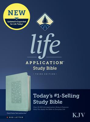 Bild des Verkufers fr KJV Life Application Study Bible, Third Edition (Red Letter, Leatherlike, Floral Frame Teal) zum Verkauf von moluna