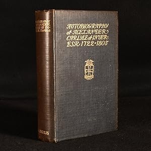 Imagen del vendedor de The Autobiography of Dr. Alexander Carlyle of Inveresk, 1722-1805 a la venta por Rooke Books PBFA