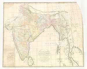 A New and Improved Map of Hindoostan. Shewing the Military Divisions Principal Routes and Civil &...