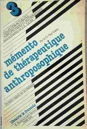 Seller image for M?mento de th?rapeutique anthroposophique - Paul Cazes for sale by Book Hmisphres