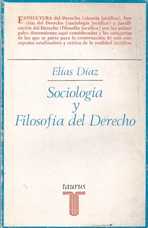 Seller image for Sociologa y Filosofa del Derecho. for sale by LIBRERA GULLIVER