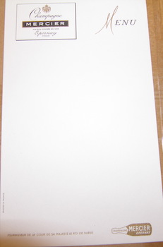 Seller image for Blank Menu. Champagne Mercier. for sale by Wittenborn Art Books