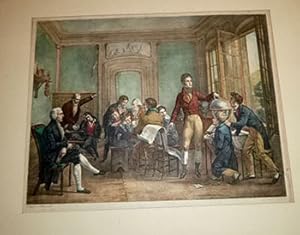 Seller image for Louis-Philippe enseignement de la gographie au Collge de Reichenau [Suisse].(Louis-Philippe d'Orleans as a geography teacher at the College of Reichenau) . First edition of the lithograph., for sale by Wittenborn Art Books