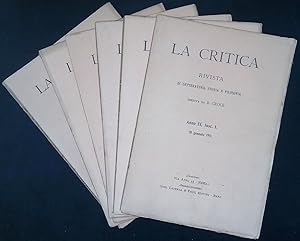 La Critica. Rivista di Letteratura, Storia e Filosofia. Anno IX, Fascicoli I-II-III-IV-V-VI 1911