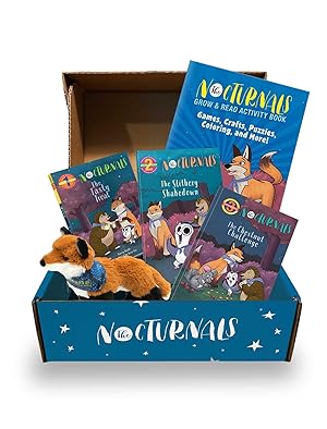 Bild des Verkufers fr The Nocturnals Grow & Read Activity Box: Early Readers, Plush Toy and Activity Book -Level 1-3 zum Verkauf von moluna