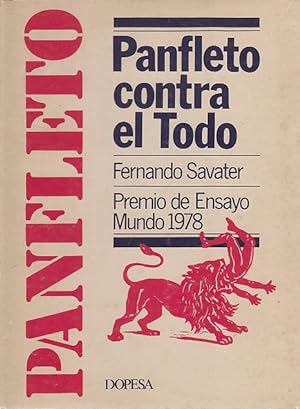 Immagine del venditore per PANFLETO CONTRA EL TODO venduto da Librera Vobiscum
